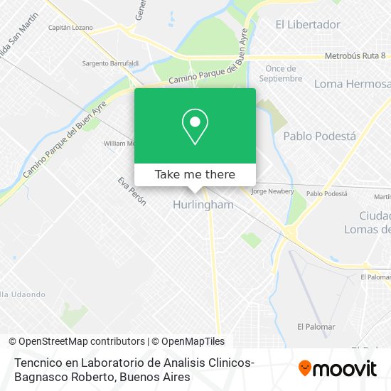 Mapa de Tencnico en Laboratorio de Analisis Clinicos-Bagnasco Roberto