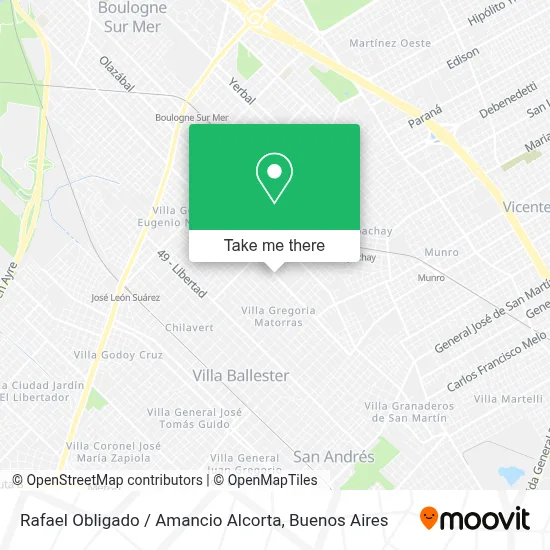 Rafael Obligado / Amancio Alcorta map