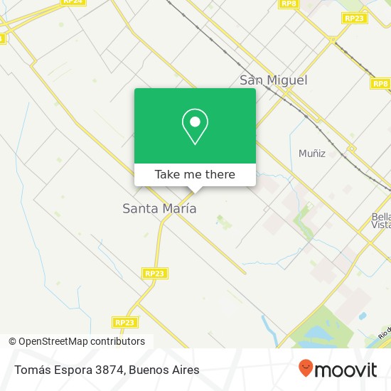 Mapa de Tomás Espora 3874