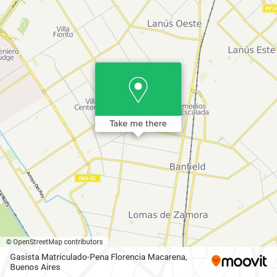 Mapa de Gasista Matriculado-Pena Florencia Macarena