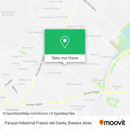 Parque Industrial Franco del Oeste map