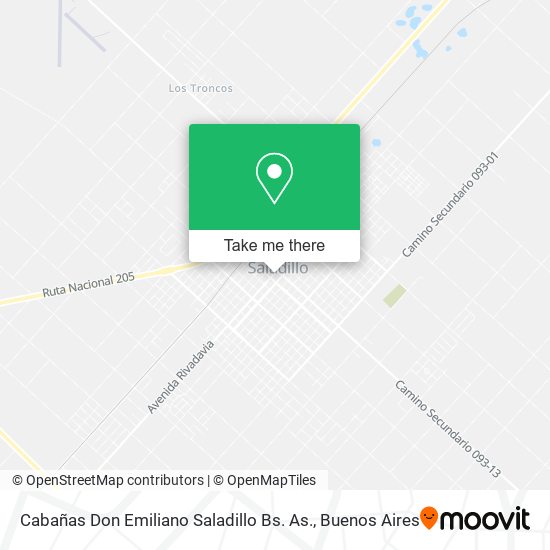 Mapa de Cabañas Don Emiliano Saladillo Bs. As.