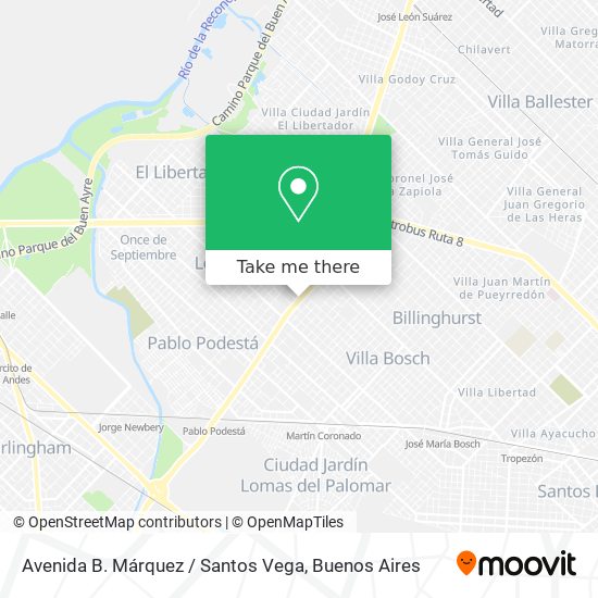 Mapa de Avenida B. Márquez / Santos Vega