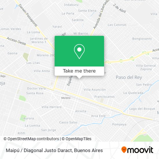 Mapa de Maipú / Diagonal Justo Daract