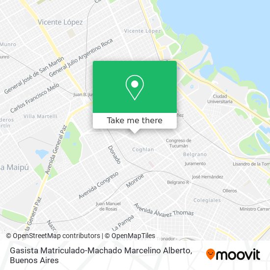 Gasista Matriculado-Machado Marcelino Alberto map