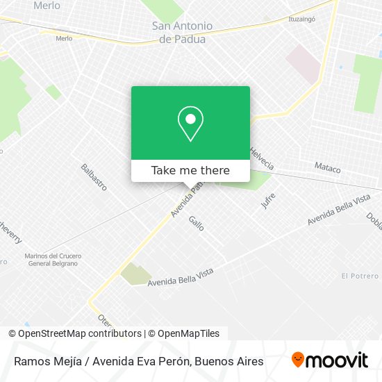 Ramos Mejía / Avenida Eva Perón map