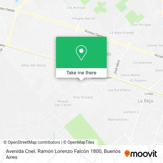 Mapa de Avenida Cnel. Ramón Lorenzo Falcón 1800