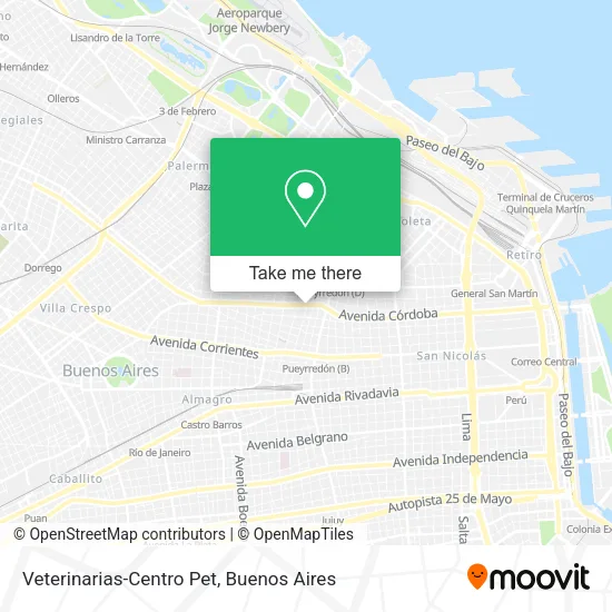 Mapa de Veterinarias-Centro Pet