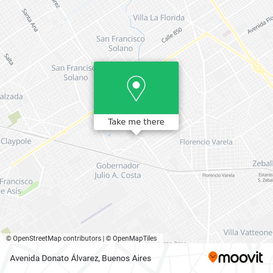 Mapa de Avenida Donato Álvarez