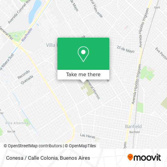 Mapa de Conesa / Calle Colonia