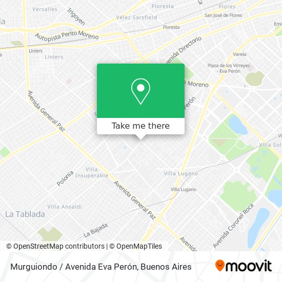 Mapa de Murguiondo / Avenida Eva Perón