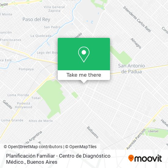 Mapa de Planificación Familiar - Centro de Diagnóstico Médico.