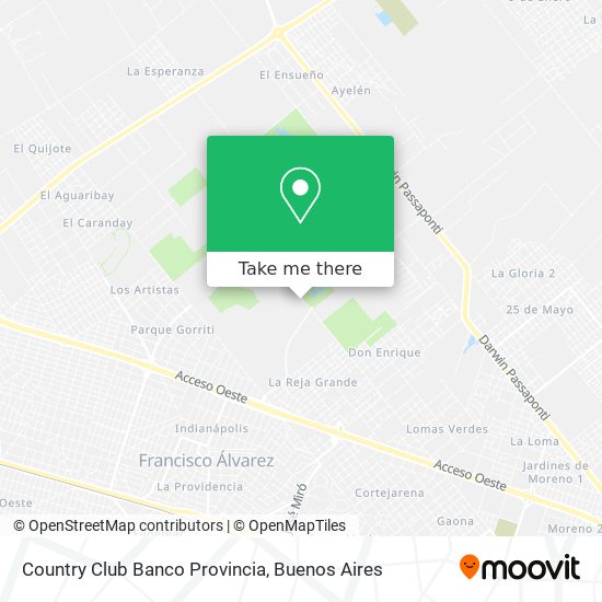 Mapa de Country Club Banco Provincia