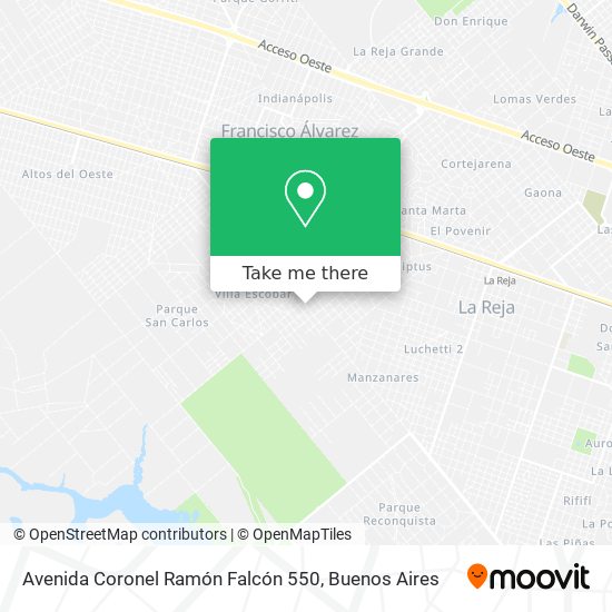 Avenida Coronel Ramón Falcón 550 map