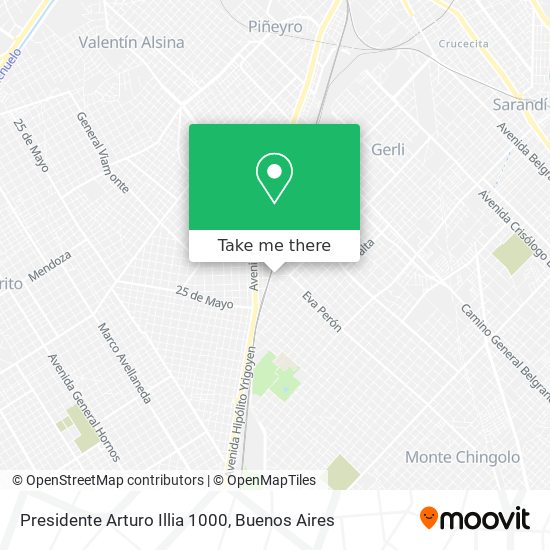 Mapa de Presidente Arturo Illia 1000