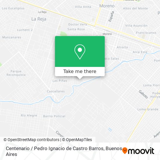 Mapa de Centenario / Pedro Ignacio de Castro Barros
