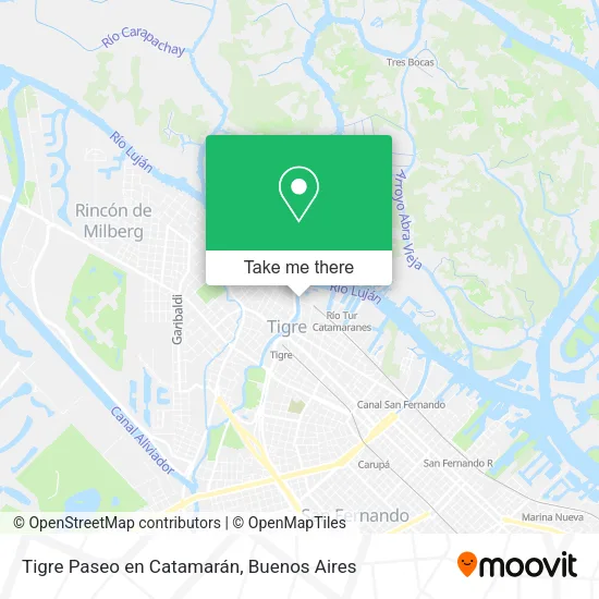 Tigre Paseo en Catamarán map