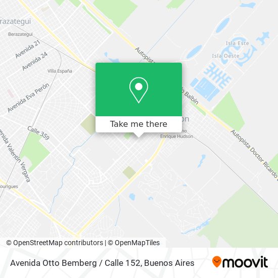 Mapa de Avenida Otto Bemberg / Calle 152