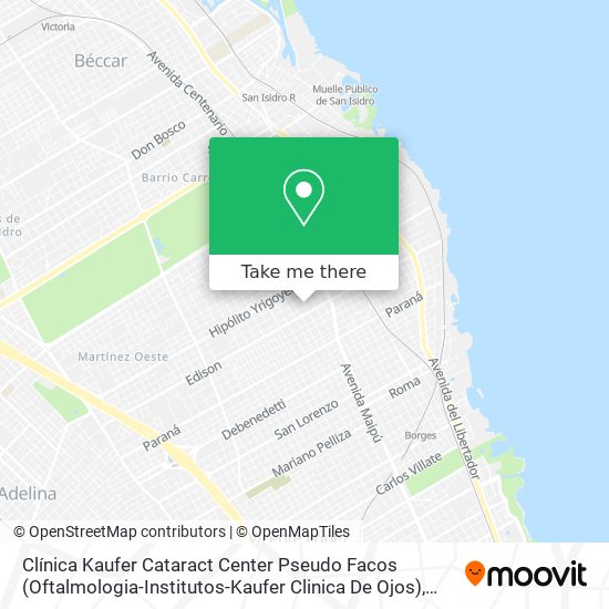 Mapa de Clínica Kaufer Cataract Center Pseudo Facos (Oftalmologia-Institutos-Kaufer Clinica De Ojos)