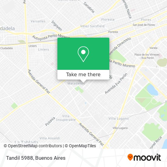 Tandil 5988 map