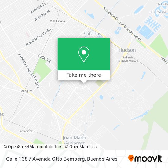 Mapa de Calle 138 / Avenida Otto Bemberg