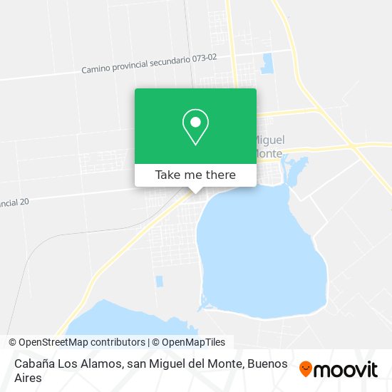 Mapa de Cabaña Los Alamos, san Miguel del Monte