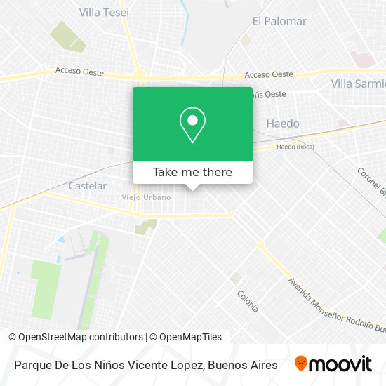 Mapa de Parque De Los Niños Vicente Lopez