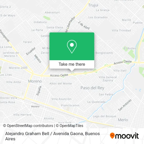 Mapa de Alejandro Graham Bell / Avenida Gaona