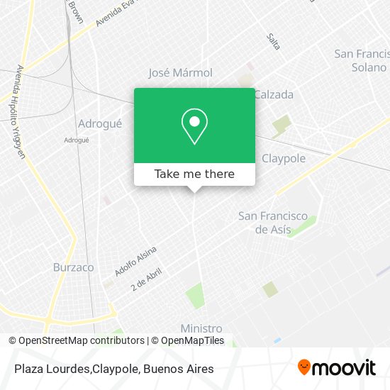 Plaza Lourdes,Claypole map