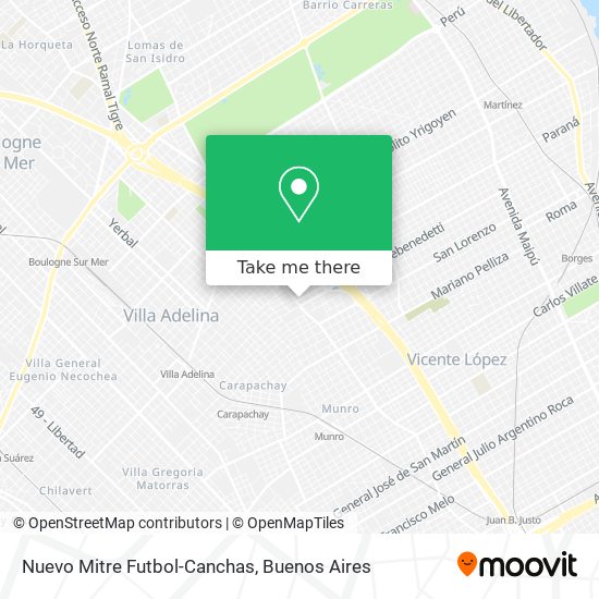 Nuevo Mitre Futbol-Canchas map