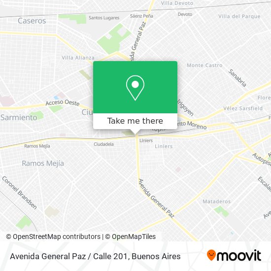 Avenida General Paz / Calle 201 map