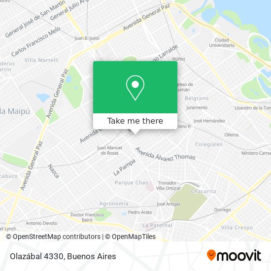 Olazábal 4330 map