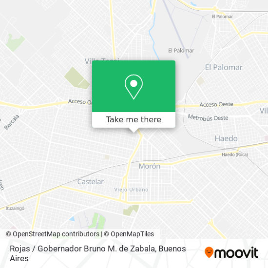 Mapa de Rojas / Gobernador Bruno M. de Zabala