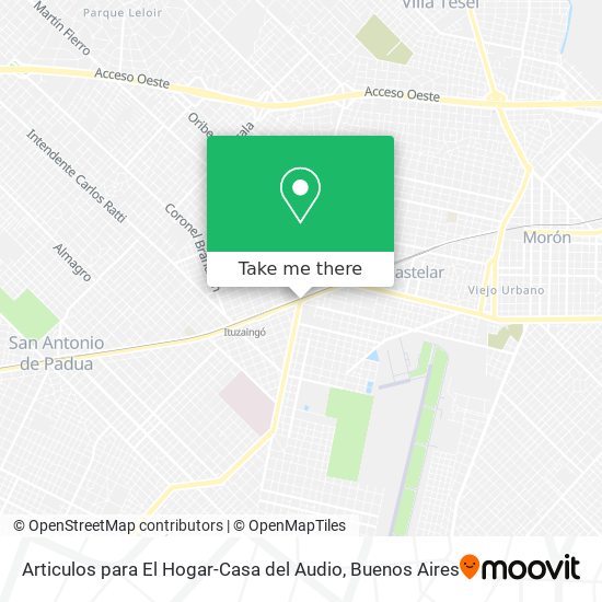 Mapa de Articulos para El Hogar-Casa del Audio