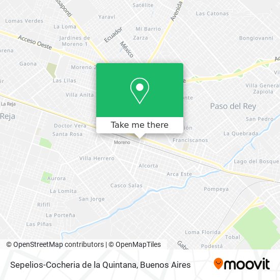 Sepelios-Cocheria de la Quintana map