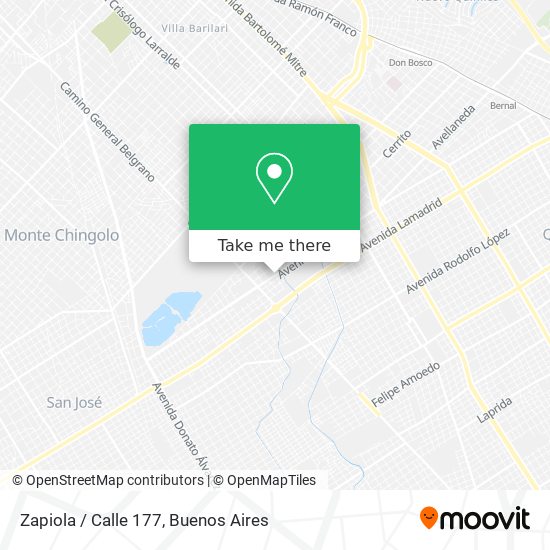 Mapa de Zapiola / Calle 177