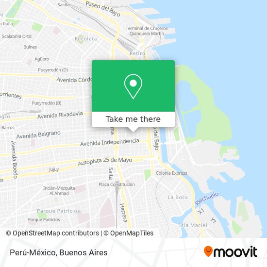 Perú-México map
