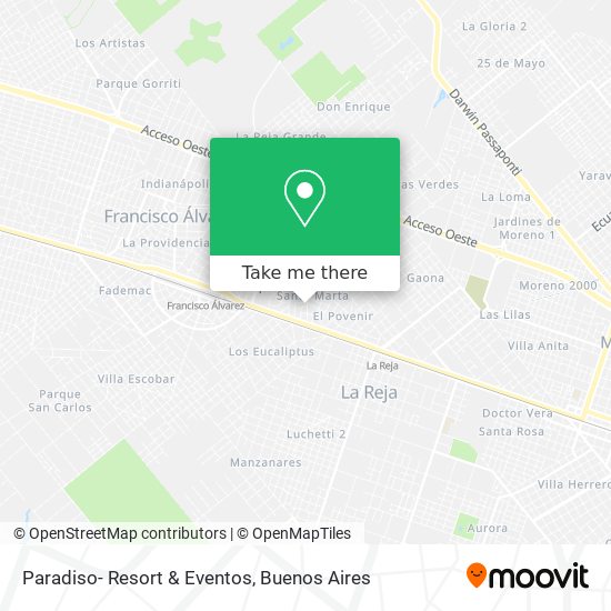 Mapa de Paradiso- Resort & Eventos