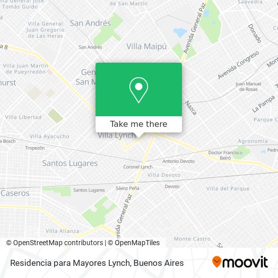 Residencia para Mayores Lynch map