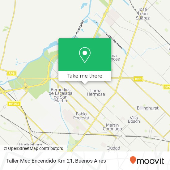 Mapa de Taller Mec Encendido Km 21