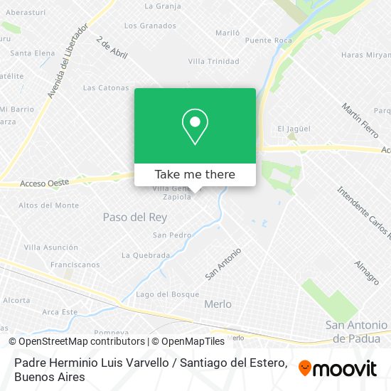 Padre Herminio Luis Varvello / Santiago del Estero map