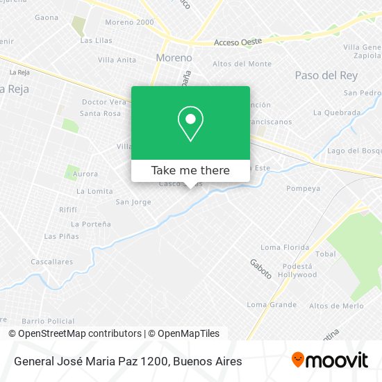 General José Maria Paz 1200 map
