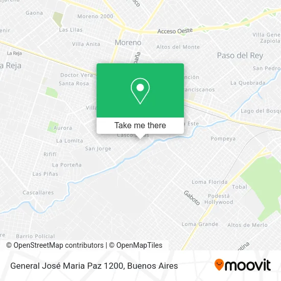 Mapa de General José Maria Paz 1200