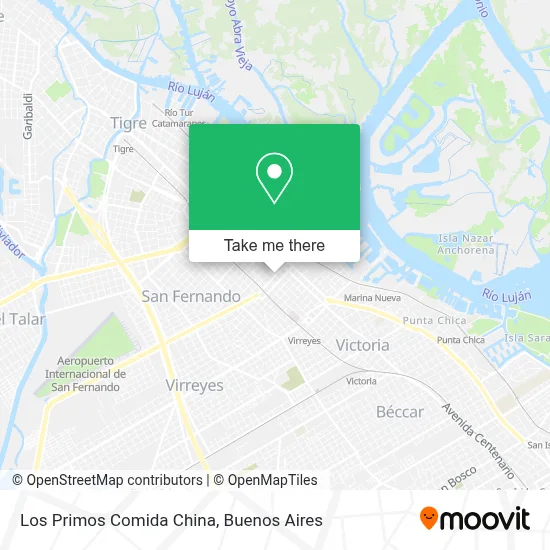 Los Primos Comida China map