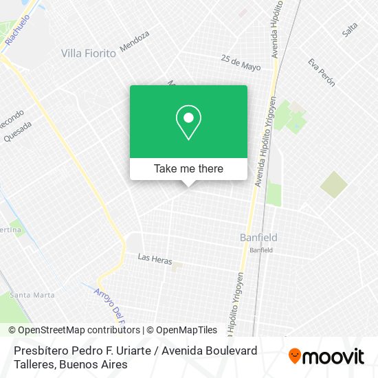 Presbítero Pedro F. Uriarte / Avenida Boulevard Talleres map