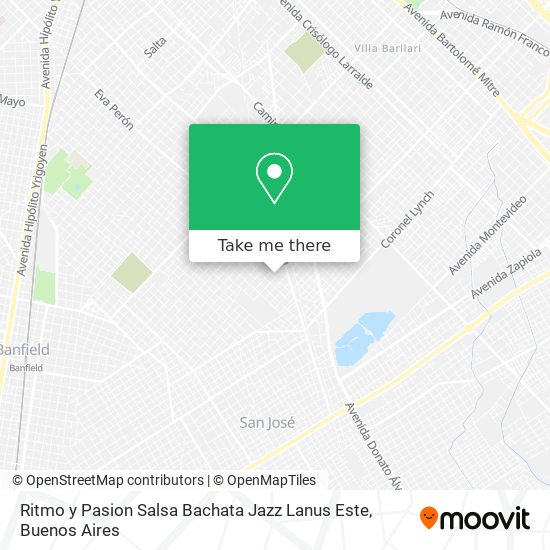 Ritmo y Pasion Salsa Bachata Jazz Lanus Este map