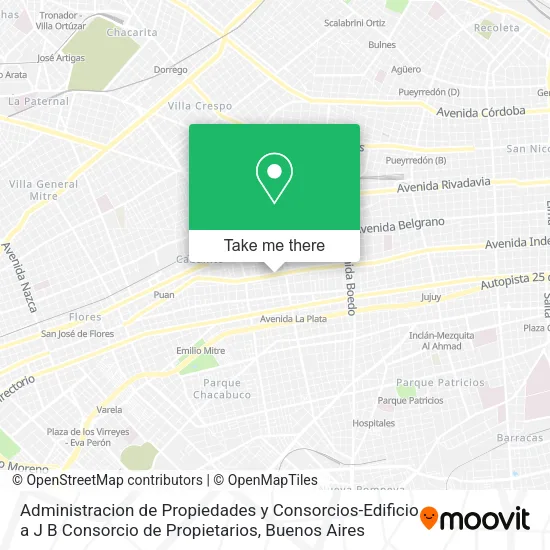 Administracion de Propiedades y Consorcios-Edificio a J B Consorcio de Propietarios map