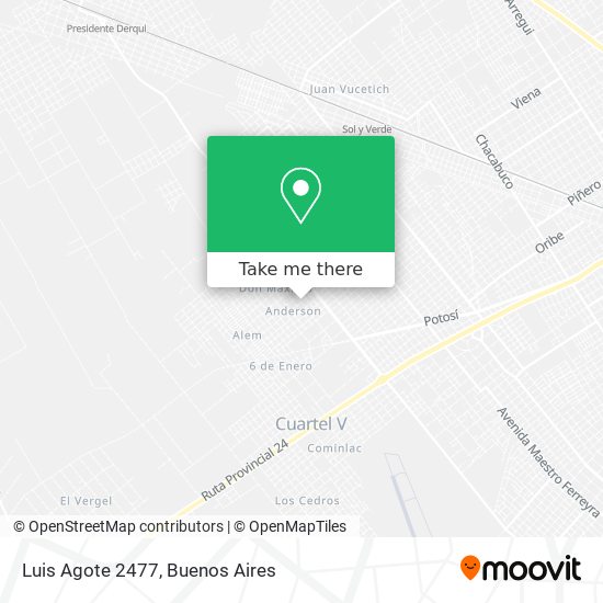 Luis Agote 2477 map