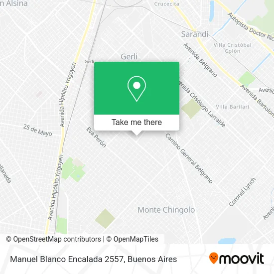 Mapa de Manuel Blanco Encalada 2557