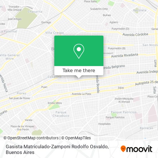 Gasista Matriculado-Zamponi Rodolfo Osvaldo map